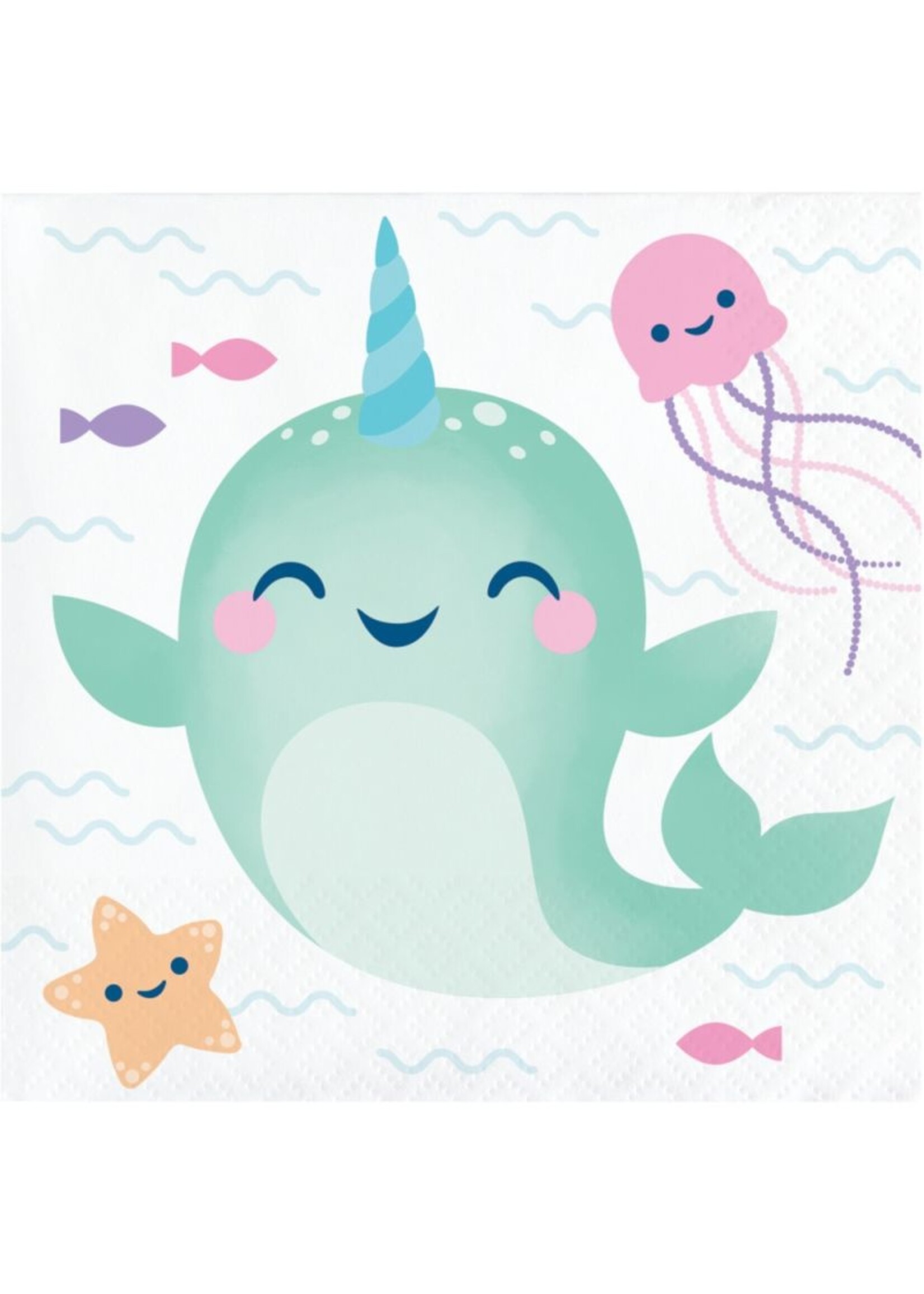 NAPKINS 16CT NARWHAL PARTY
