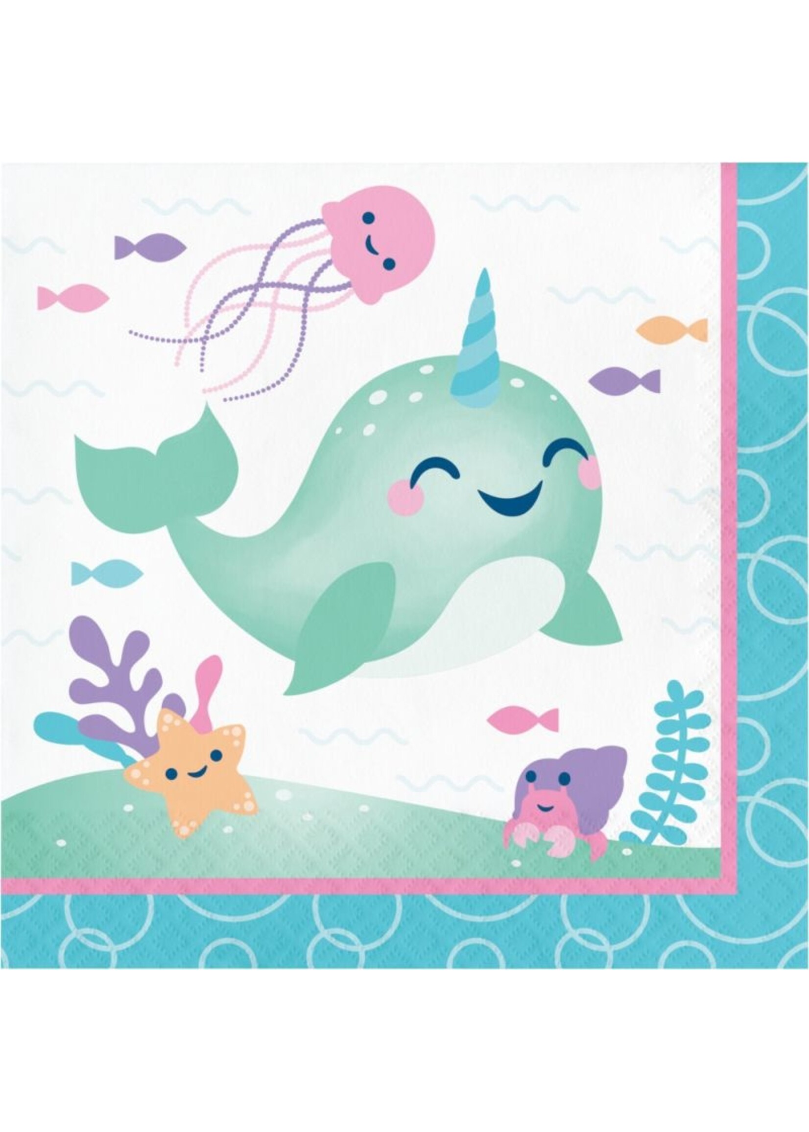 NAPKINS 16CT NARWHAL PARTY