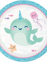 PLATES 8CT NARWHAL PARTY