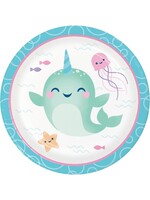 PLATES 8CT NARWHAL PARTY