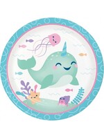 PLATES 8CT NARWHAL PARTY