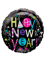 18" Playful Happy New Year Balloon
