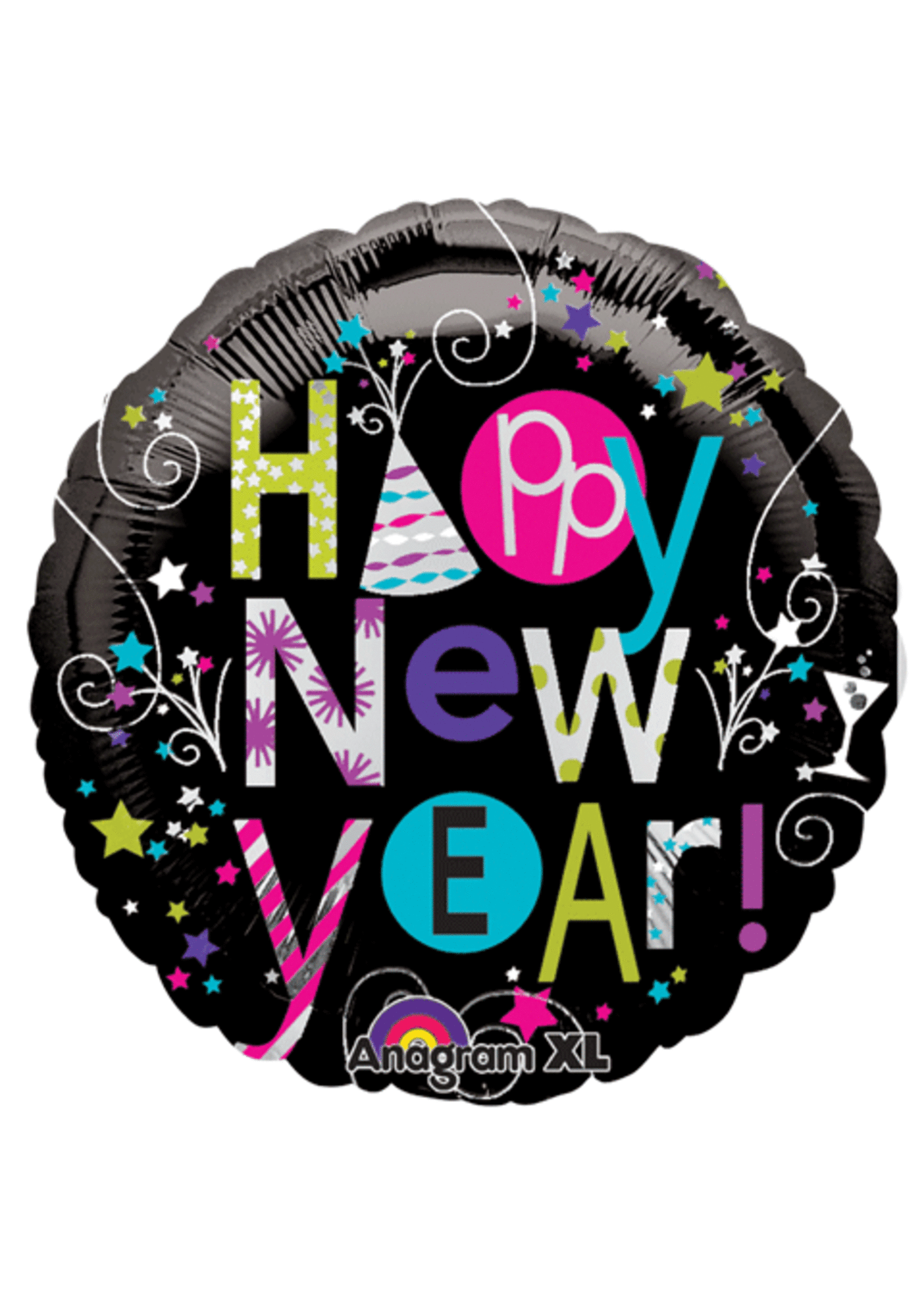 18" Playful Happy New Year Balloon