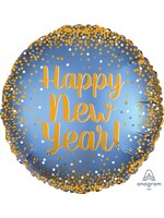 18" Gold & Satin New Year Foil Balloon