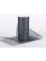 Black Premium Glitter Tulle Fabric ( W: 6 Inch | L: 10 Yards )