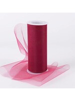 Burgundy 6 Inch Tulle Fabric Roll 25 Yards