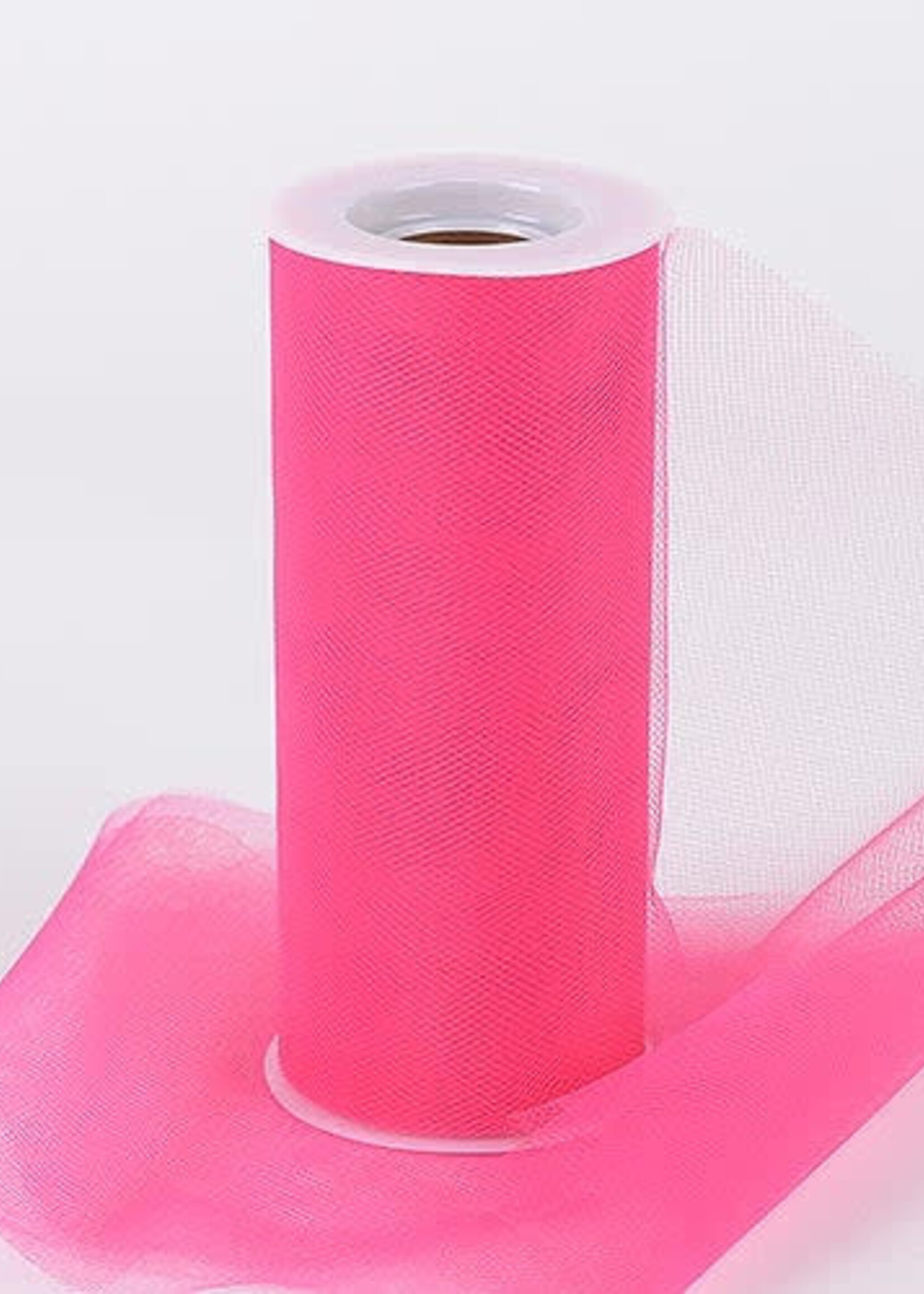Fuchsia 6 Inch Tulle Fabric Roll 25 Yards