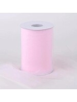 Light Pink Premium Nylon 6 Inch Tulle Fabric Roll 100 Yards