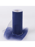 Navy Blue 6 Inch Tulle Fabric Roll 25 Yards