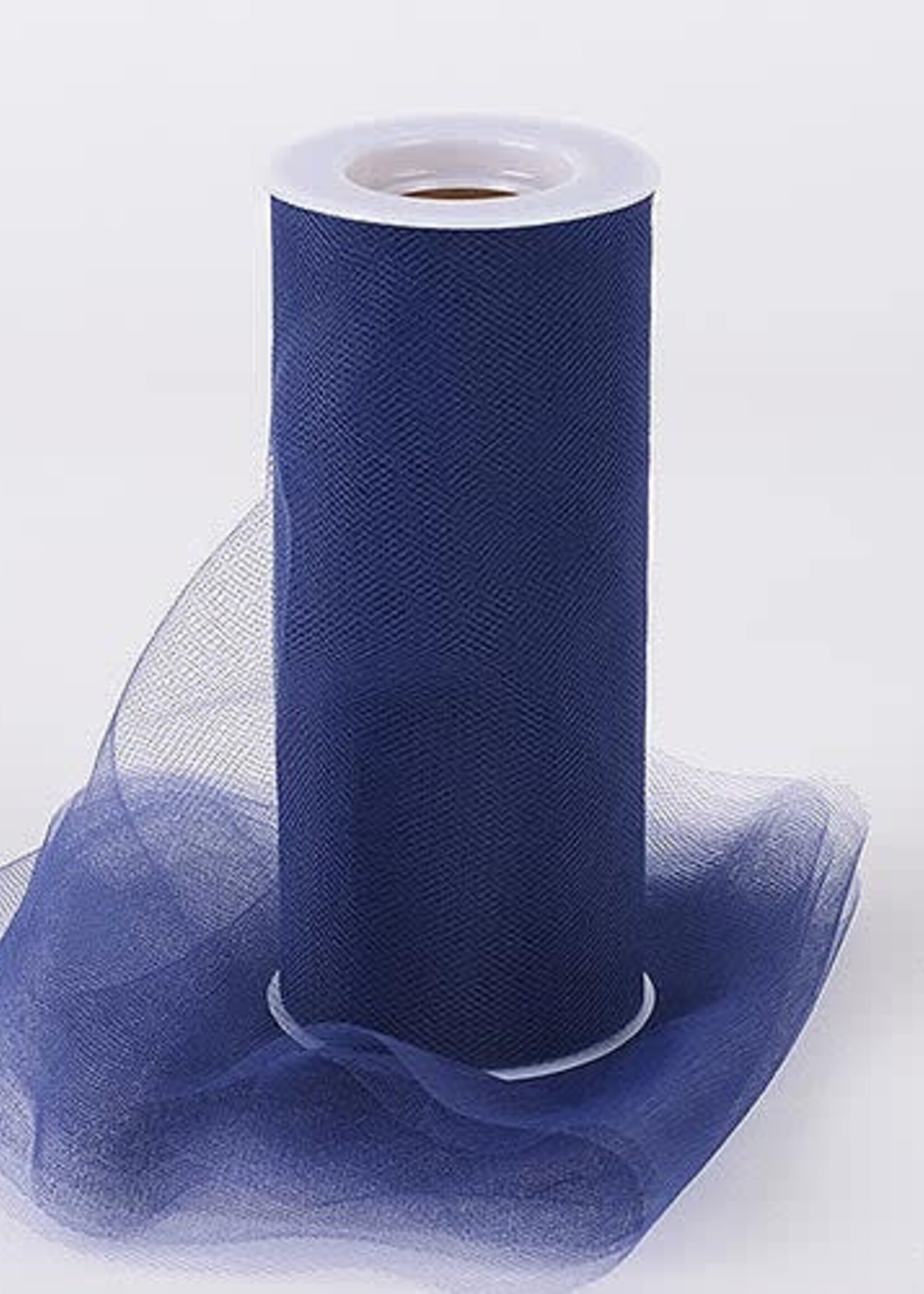 Navy Blue 6 Inch Tulle Fabric Roll 25 Yards