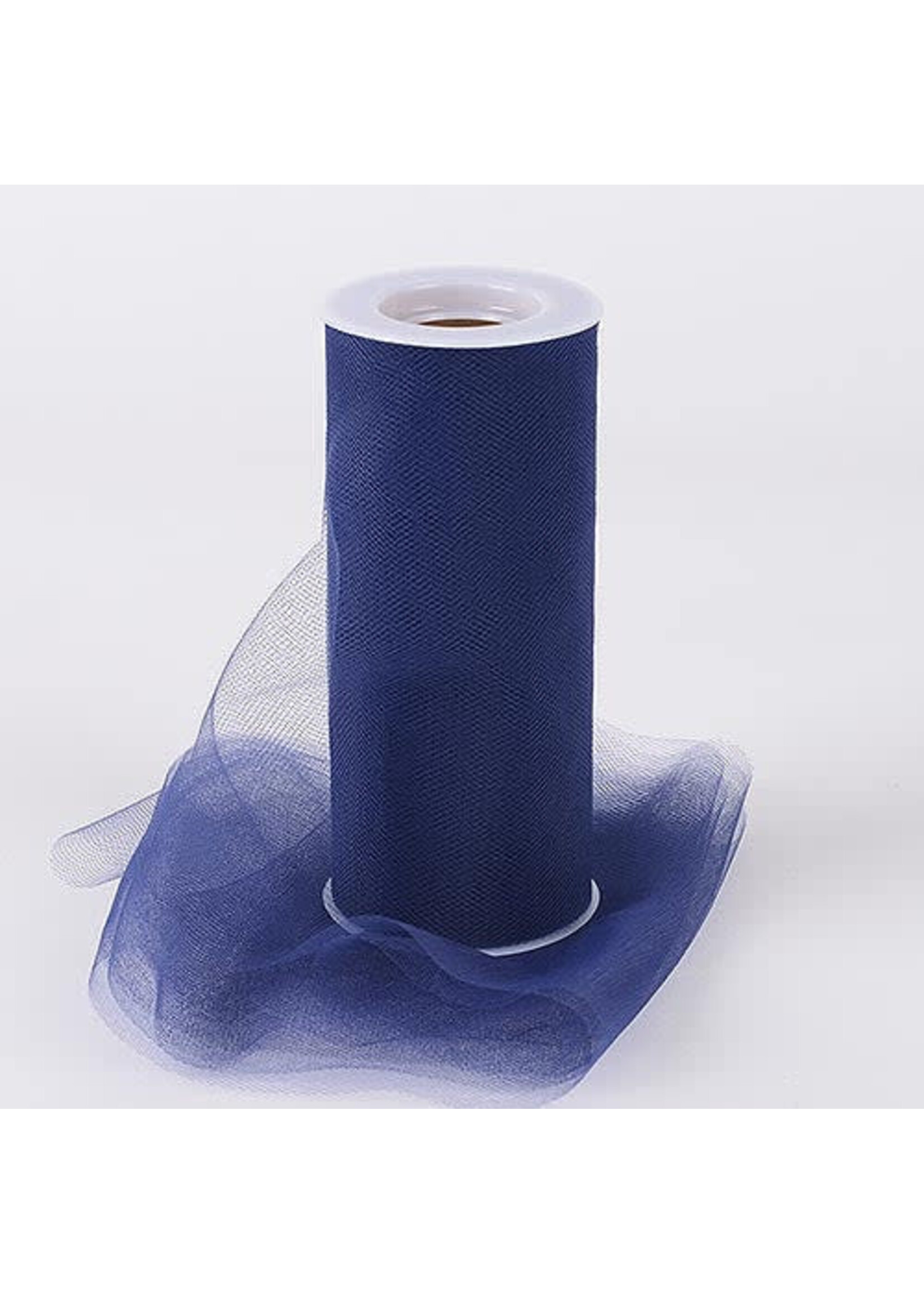 Navy Blue 6 Inch Tulle Fabric Roll 25 Yards