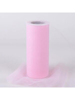 Pink 6 Inch Tulle Fabric Roll 25 Yards