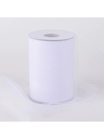 White 6 Inch Tulle Fabric Roll 100 Yards
