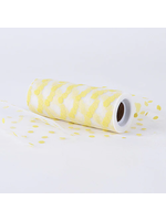 Yellow 6 Inch Wholesale Polka Dot Tulle Fabric Roll 10 Yards