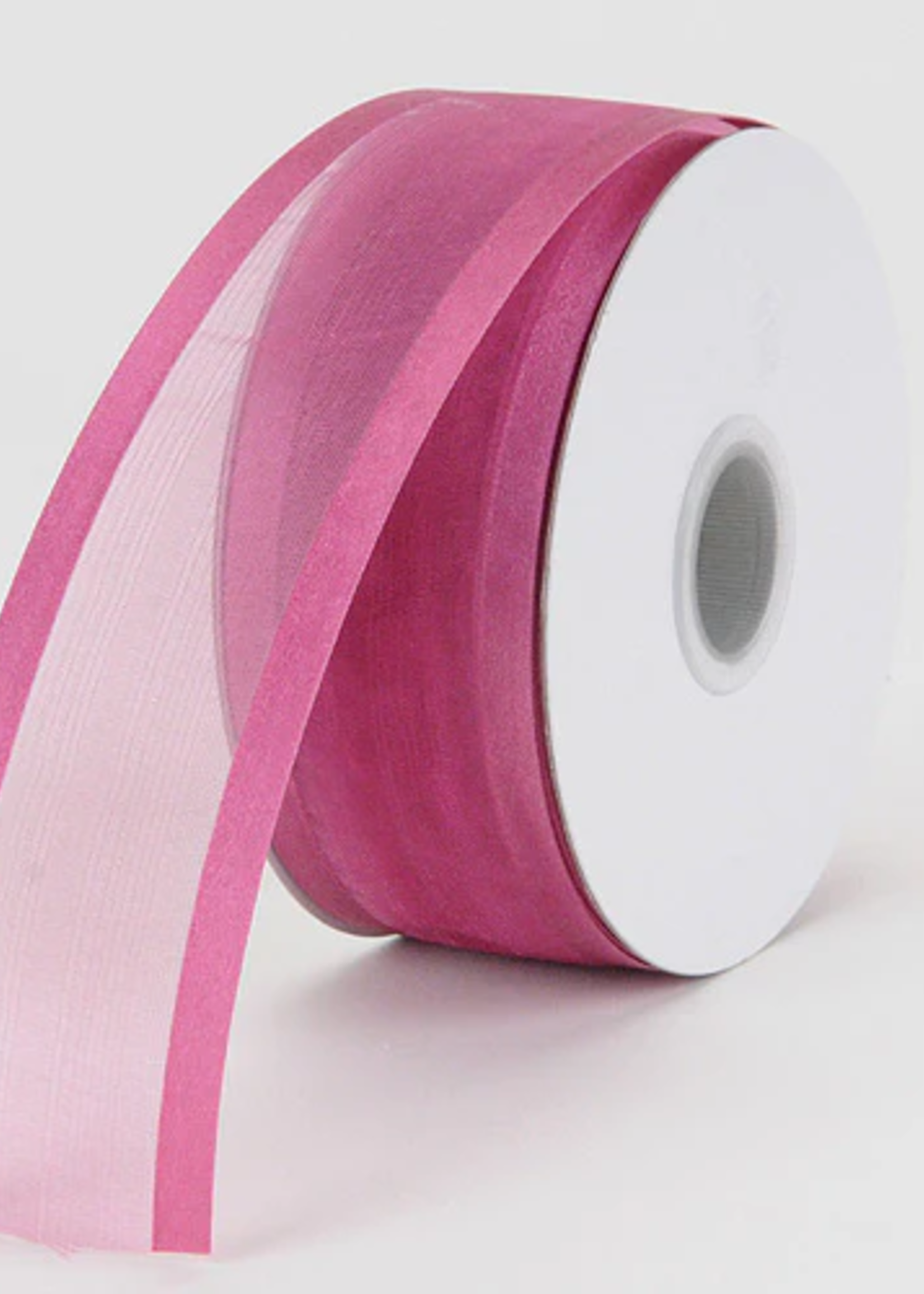 7/8 Inch Colonial Rose Organza Ribbon Two Satin Edges