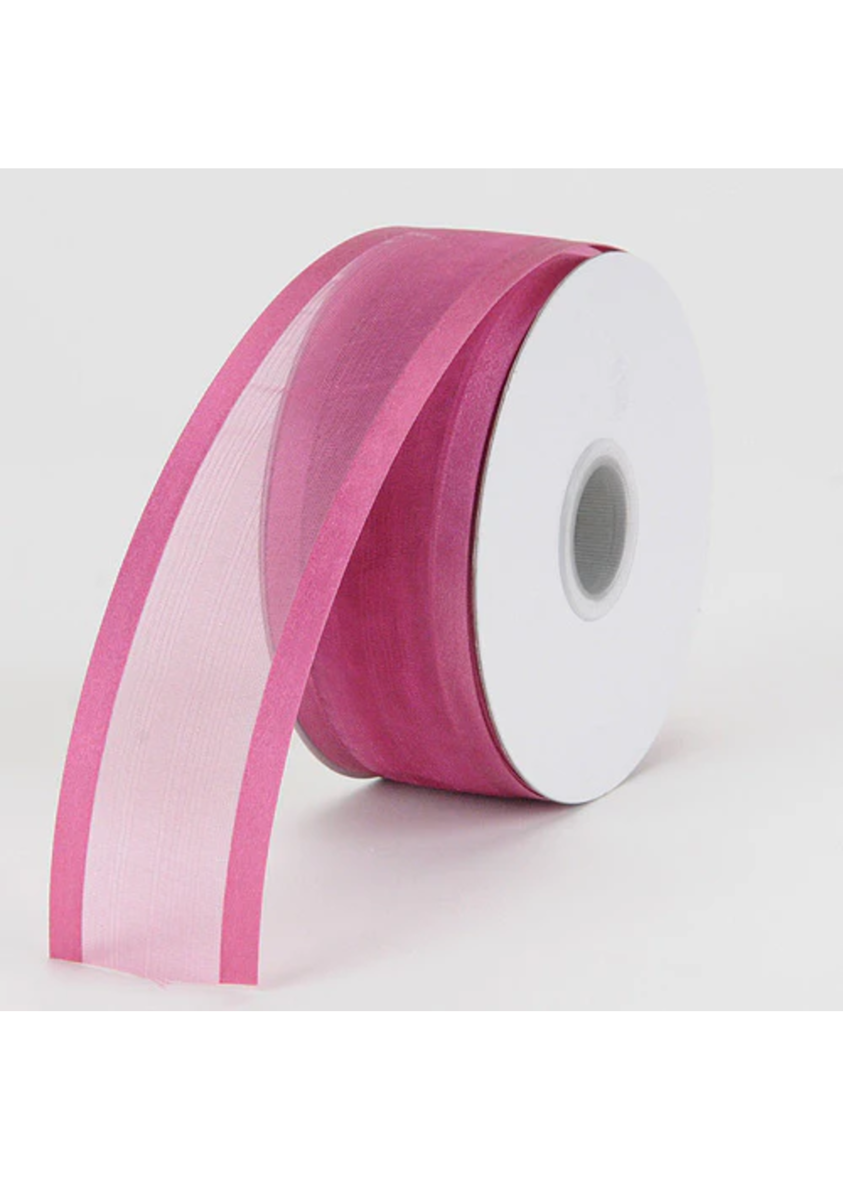 7/8 Inch Colonial Rose Organza Ribbon Two Satin Edges