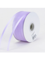 7/8 Inch Lavender Organza Ribbon Two Satin Edges