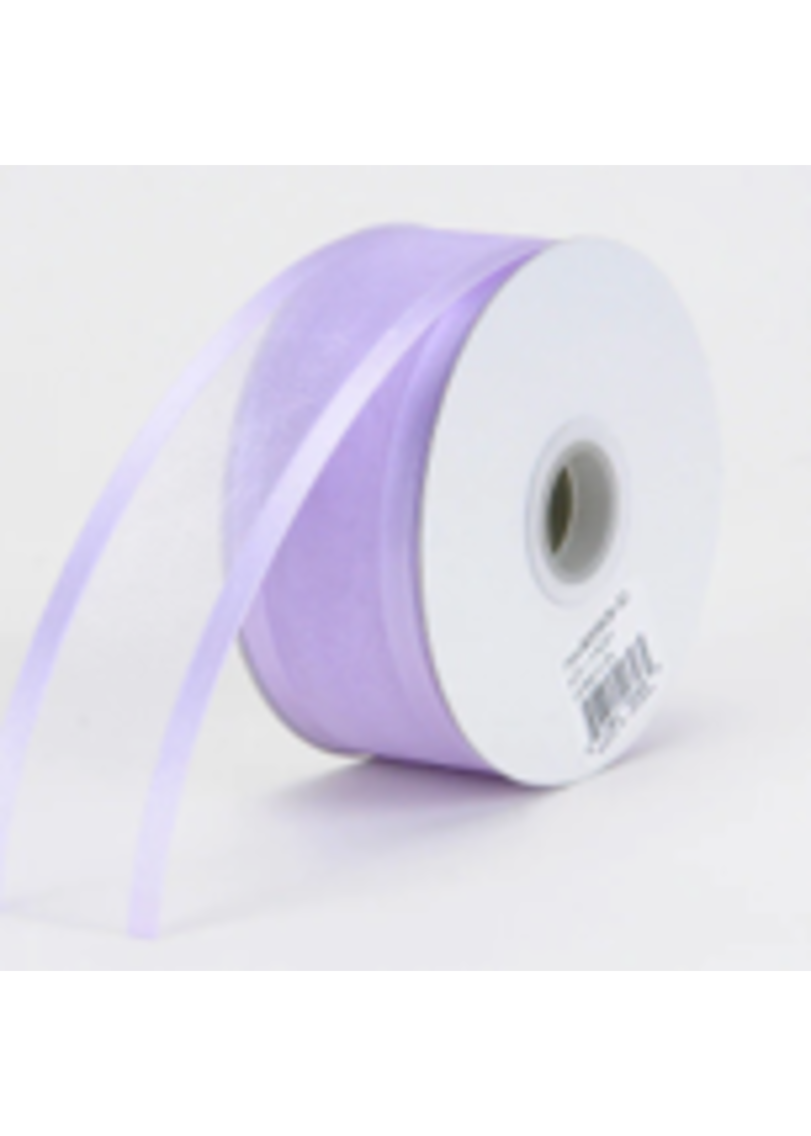 7/8 Inch Lavender Organza Ribbon Two Satin Edges