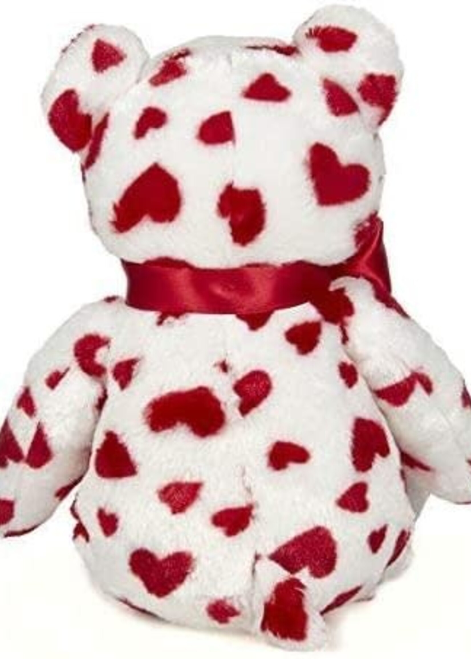 Lil' Cutie White Plush Stuffed Animal Teddy Bear with Hearts, 14 inches