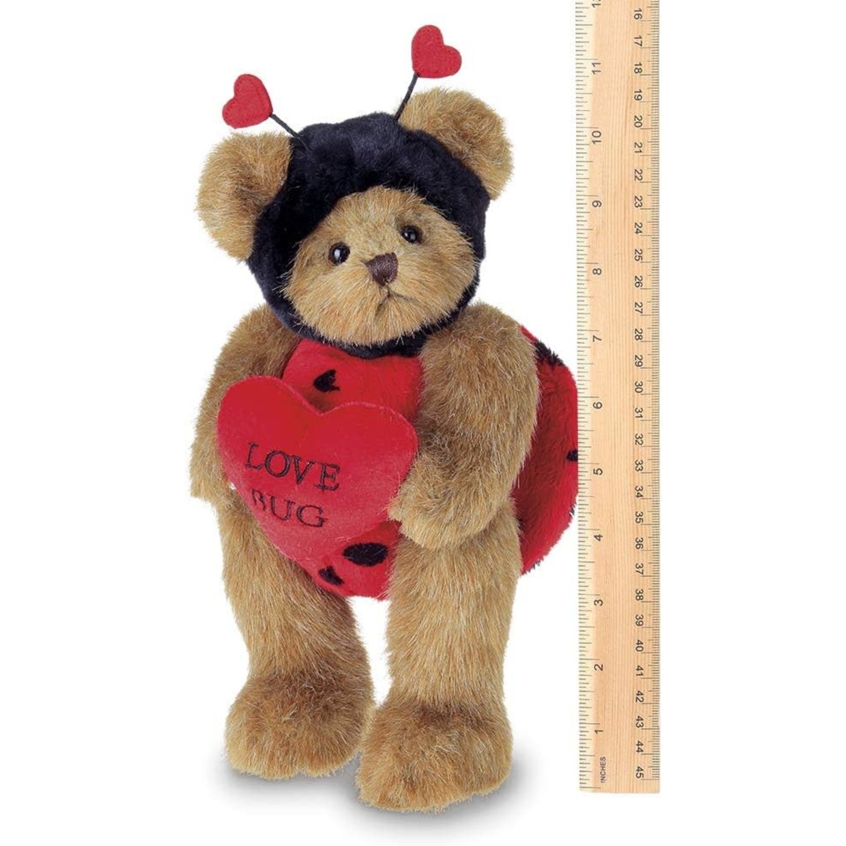 Love Bug Stuffed Animal Teddy Bear Holding Heart, 10 inch Party Hunterz®