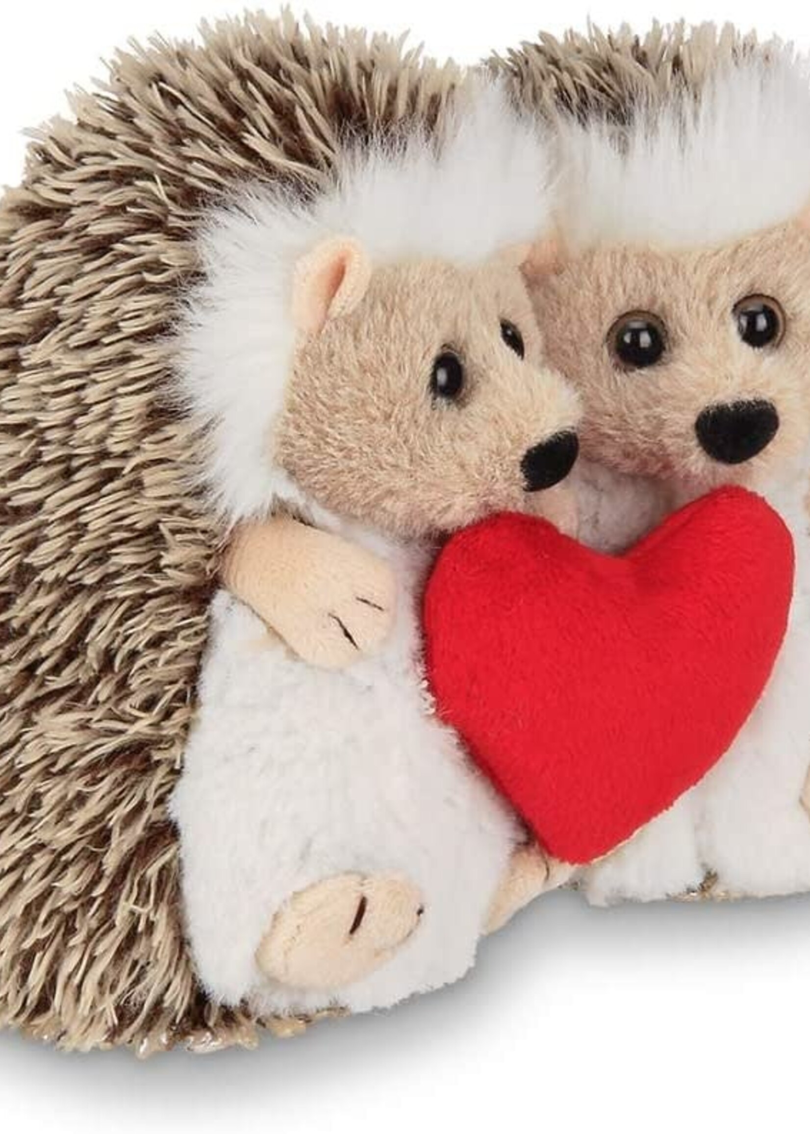 Lovie and Dovey Plush Stuffed Animal Hedgehogs Holding Heart, 5.5 inches