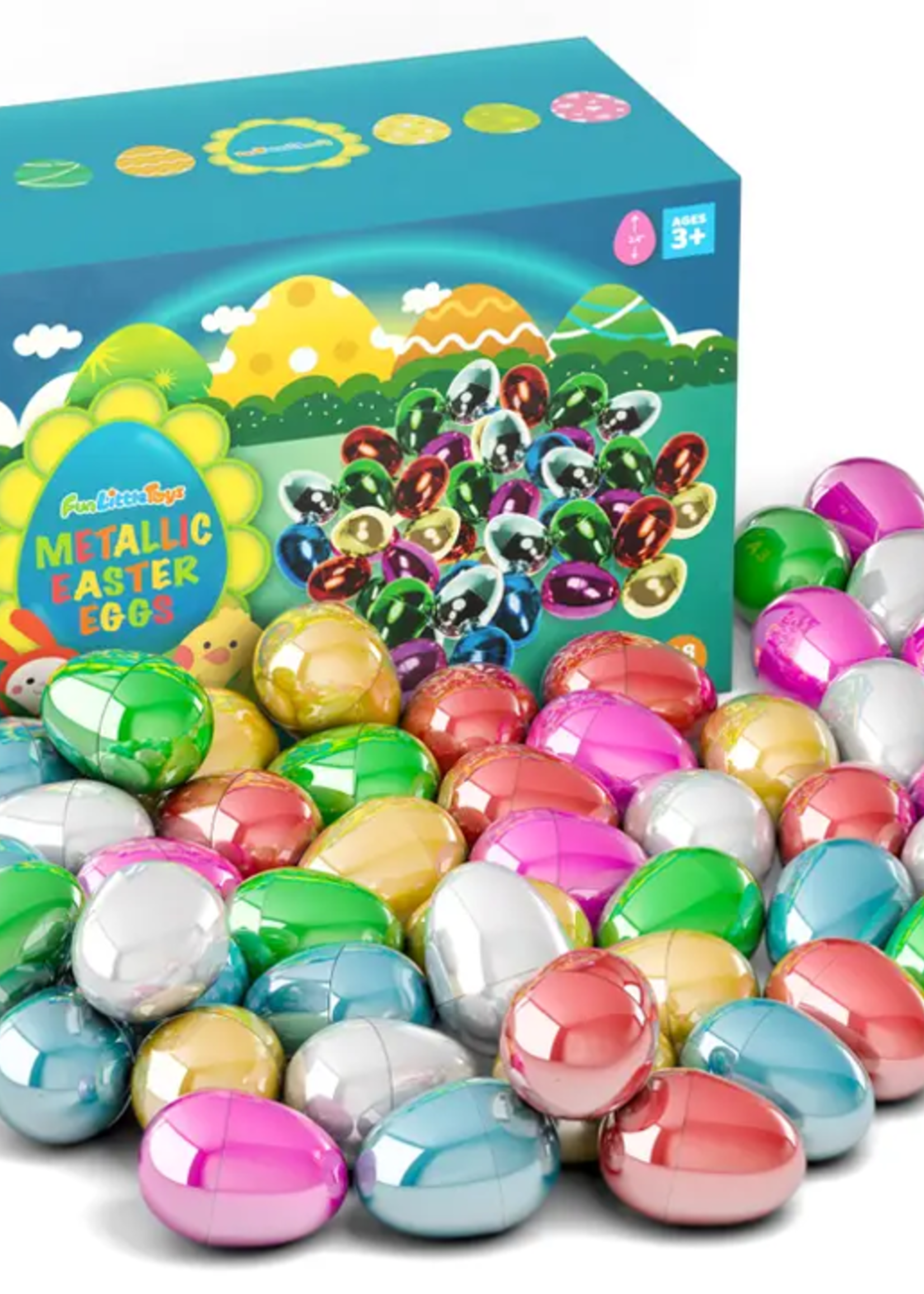 Metallic Easter eggs