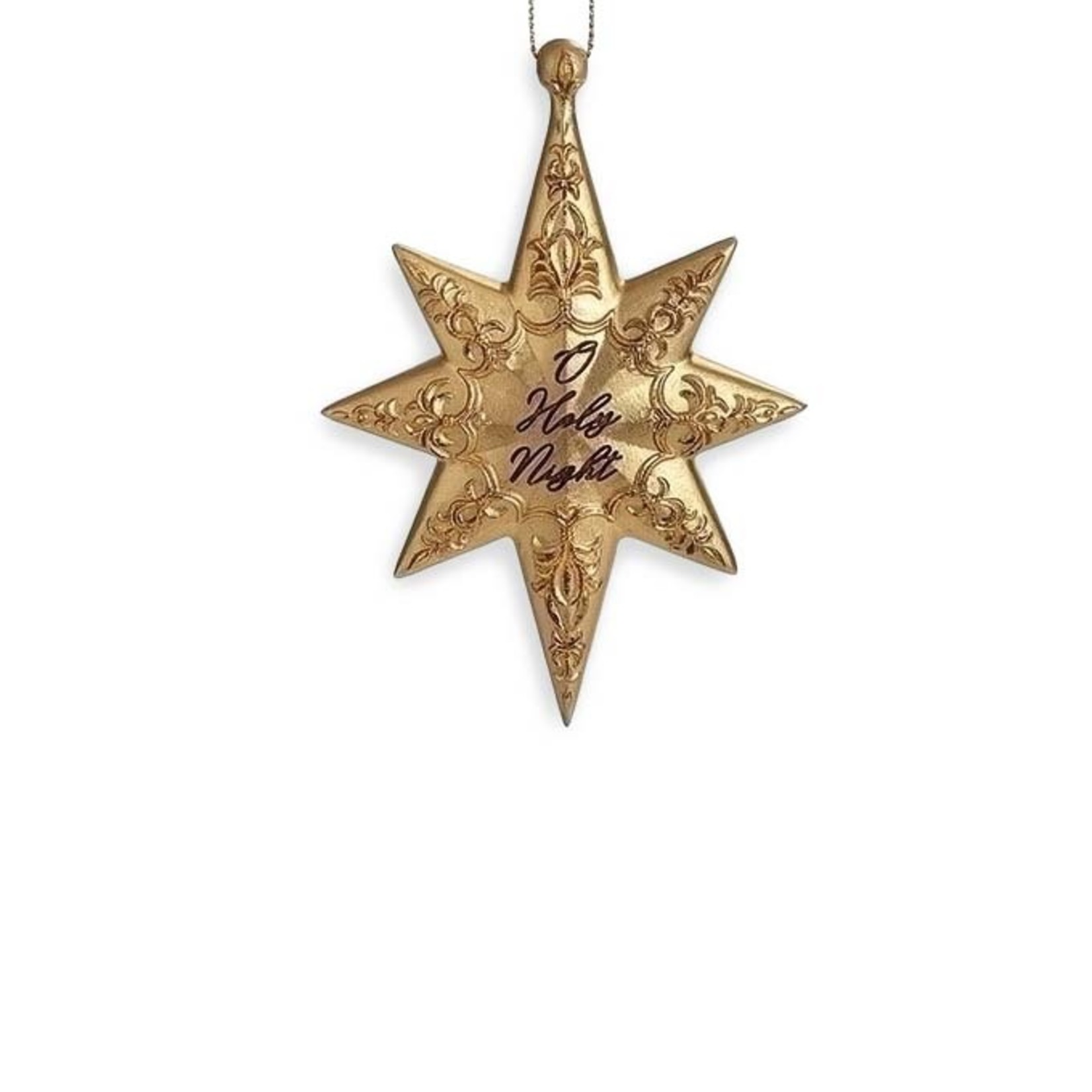 Gold Oh Holy Night Star Ornament