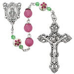 Pink and Ceramic Rosary