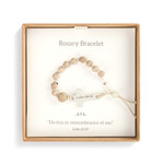 Light Wooden Bead Baby Rosary Bracelet