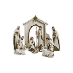 Ivory & Gold Nativity 10 piece set