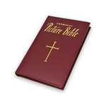 Catholic Picture Burgundy Bible