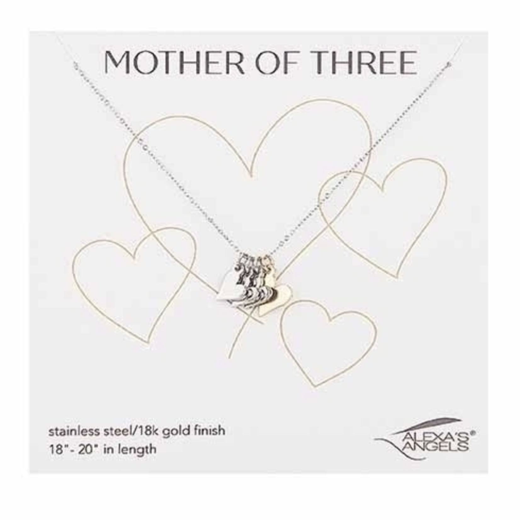 Many Hearts Mother of Three Necklace