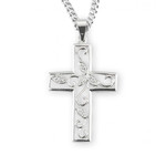 Sterling Silver Fancy Cross with Cubic Zirconia Center with 18" Chain