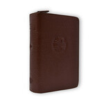 Leather Liturgy of the Hours Zippered Case - Vol 3 - Brown