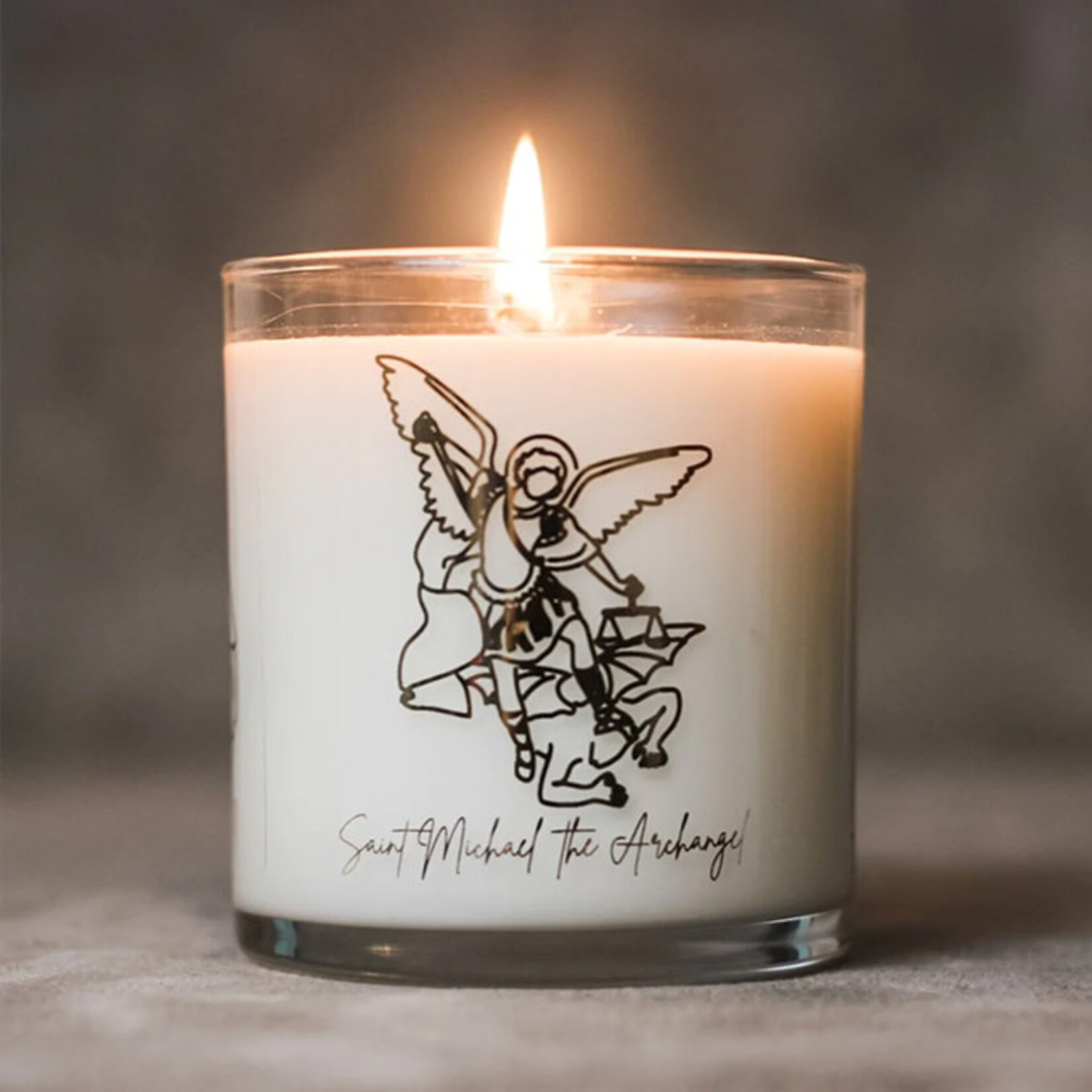 St. Michael Hand Poured Soy Candle - Cedar Musk and Lavender
