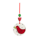 Cardinal and Polka Dots Ornament