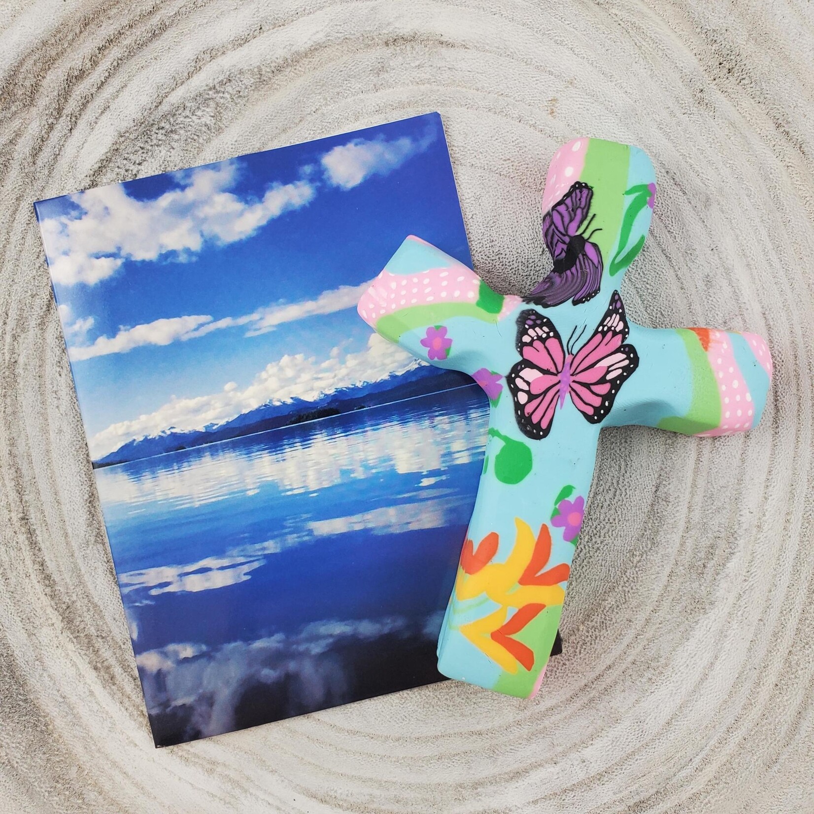 Butterfly Garden Handheld Clay Cross Archabbey Gifts