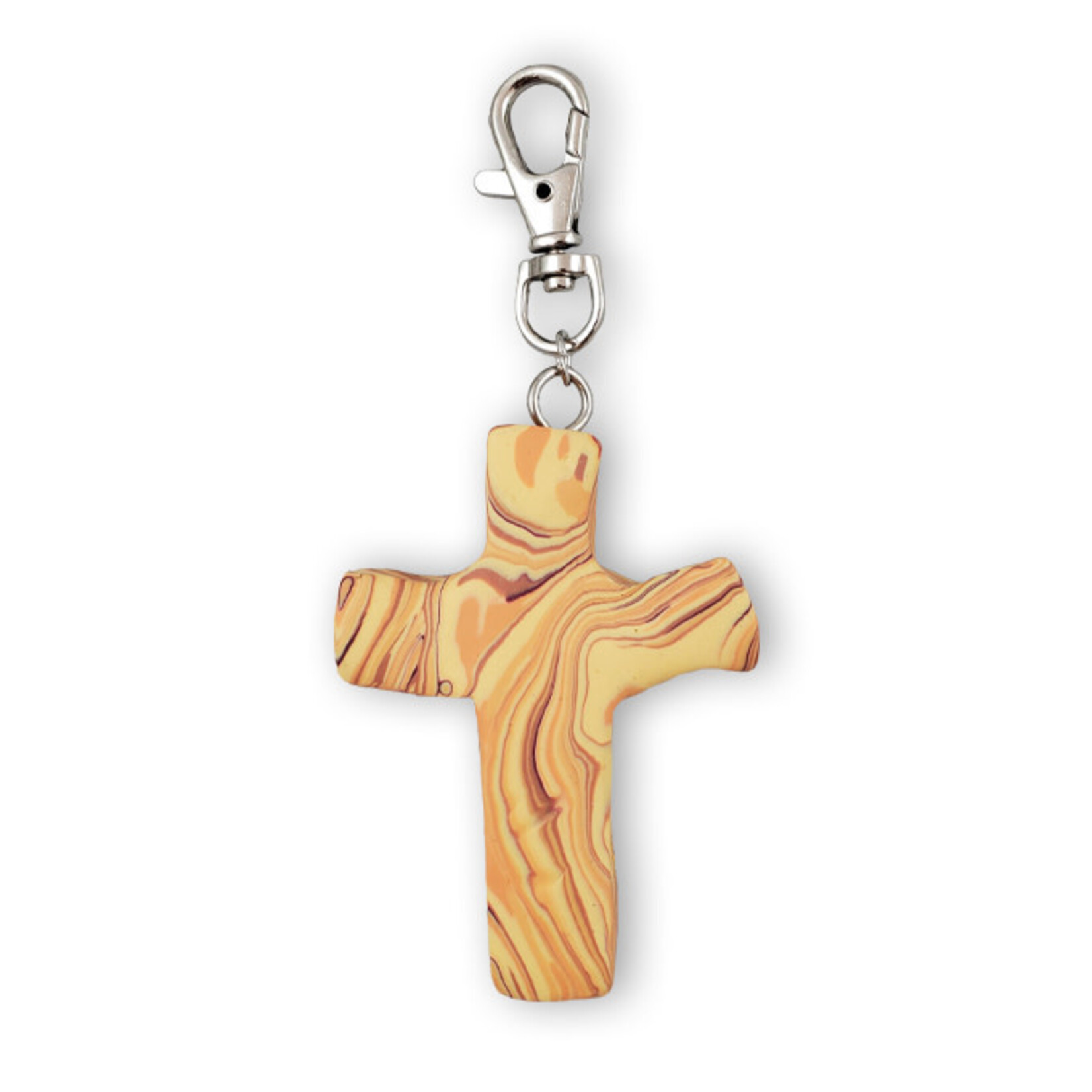 Olive Wood Look Comfort Clay Cross Clip Archabbey Gifts