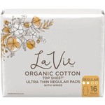 La Vie Organic Cotton Ultra Thin Regular Pads 16 ct