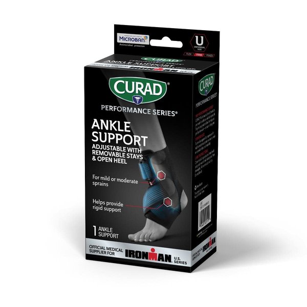 CURAD CURAD Performance Series IRONMAN Ankle Support with Removable Stays, Adjustable