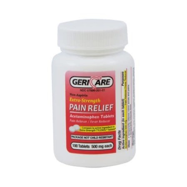 Geri-Care Pain Relief 500mg Strength Acetaminophen 100 ct