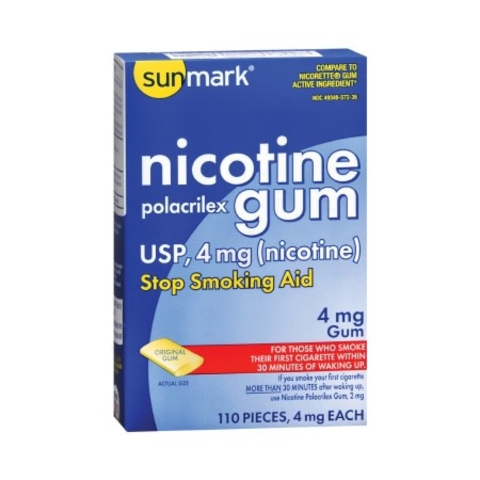 Sunmark Nicotine Gum 4mg Strength 110 pcs.