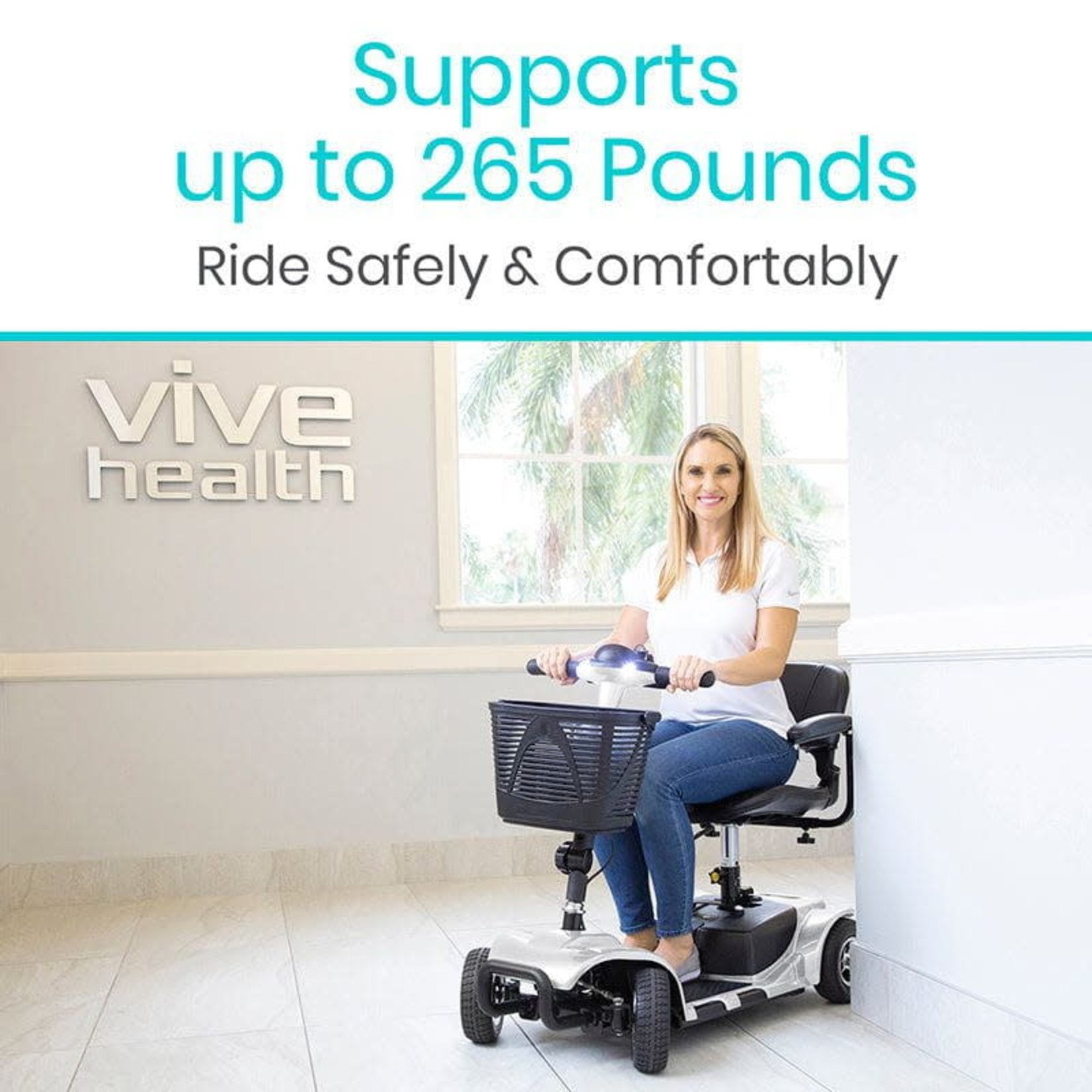 Vive 4 Wheel Mobility Scooter - Blue
