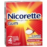 Nicorette Nicotine Gum 4mg strength 110pcs. - Cinnamon Surge
