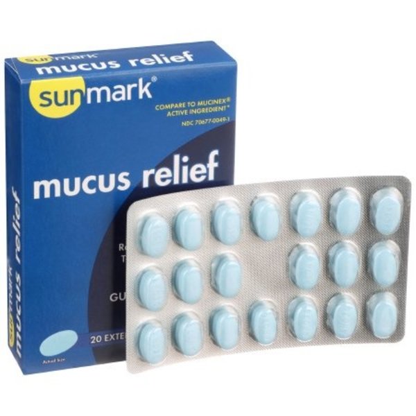 Sunmark Mucus Relief 600 mg 20 tablets