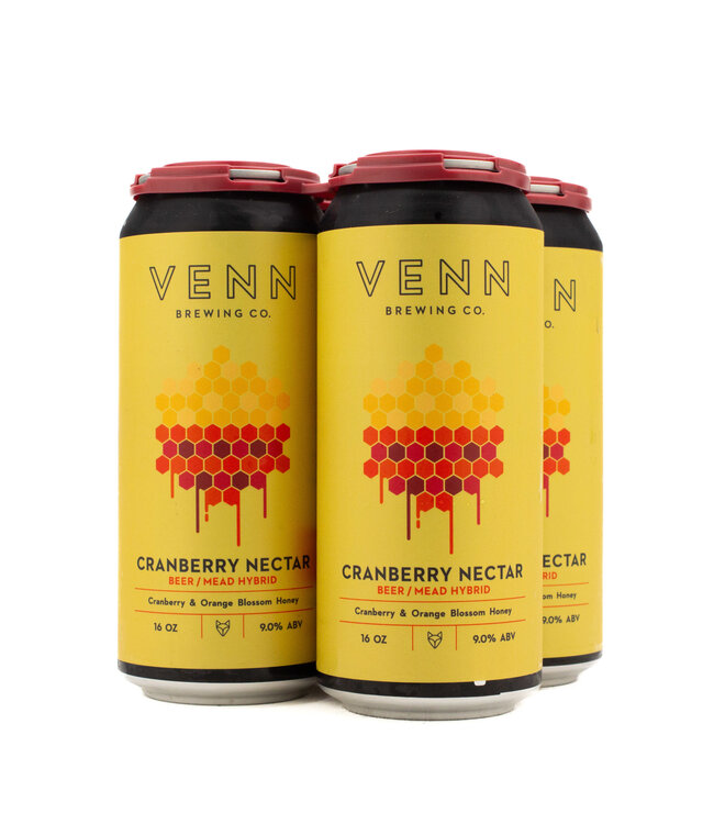Venn Cranberry Nectar Mead Beer Hybrid 4pk 16oz