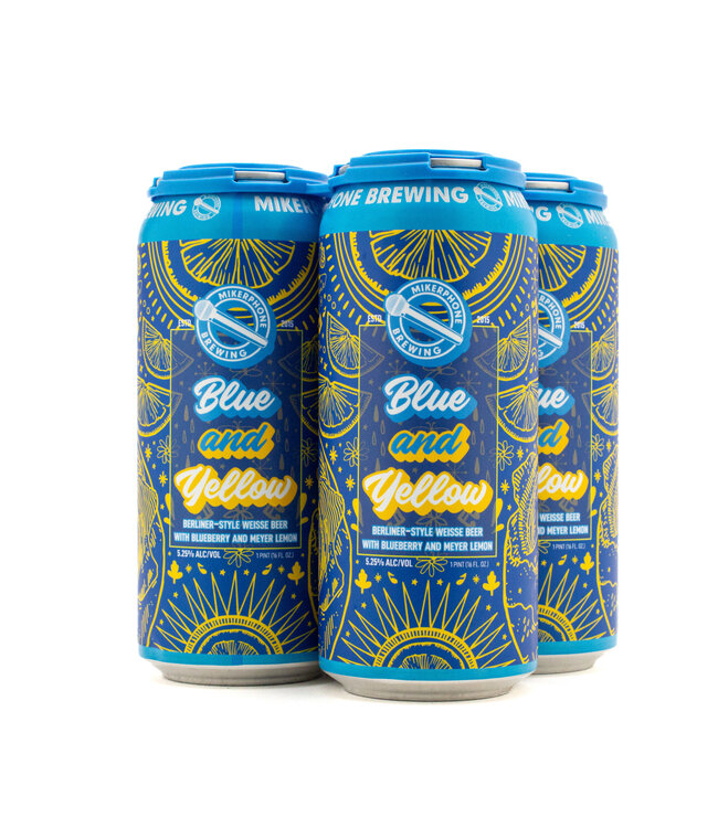Mikerphone Blue And Yellow Berliner Weisse 4pk 16oz