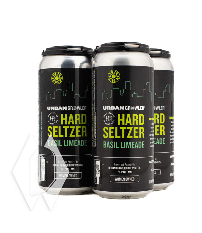 Urban Growler Hard Seltzer Basil Limeade 4pk 16oz