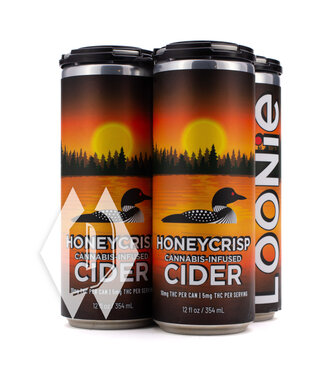 Loonie Honeycrisp Infused Cider 10mg 12oz 4pk