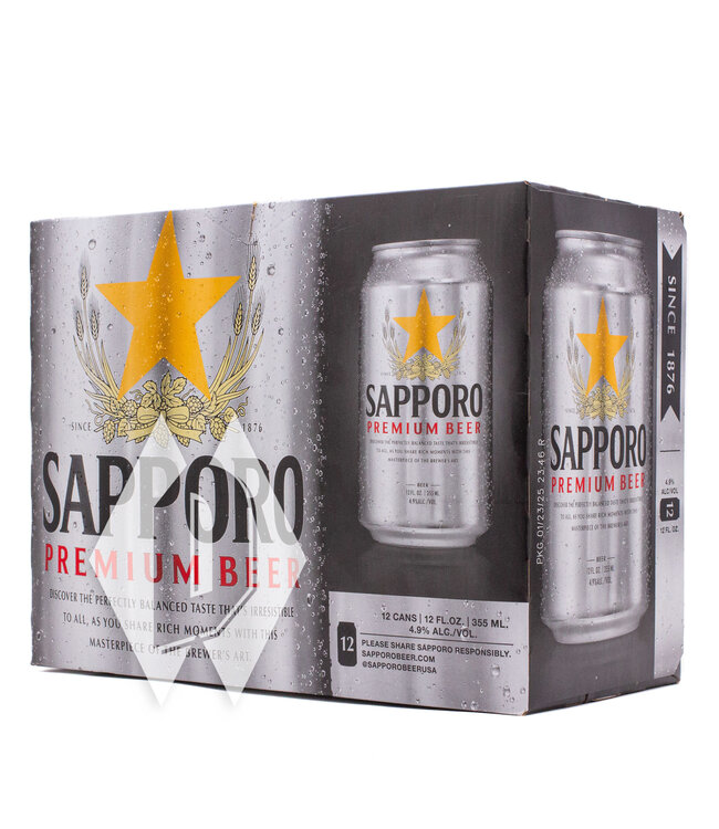 Sapporo Premium Beer 12oz 12pk